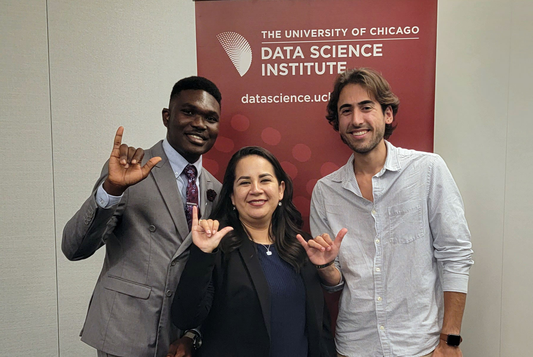 Pictured from left to right: Joseph Jaiyeola, Lizet Casas, Alexander Herrejon. Photo courtesy of Amanda Brown.