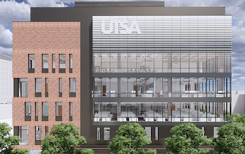 Rendering of the new SDS building downtown